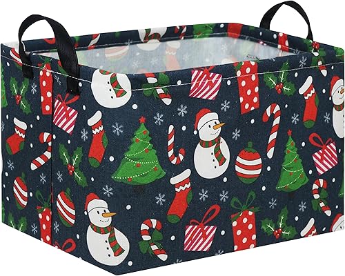 Miniatura 42 de Cesta rectangular de almacenamiento para niños con asas para el hogar, cocina, niños y niñas, lindo contenedor organizador de almacenamiento de