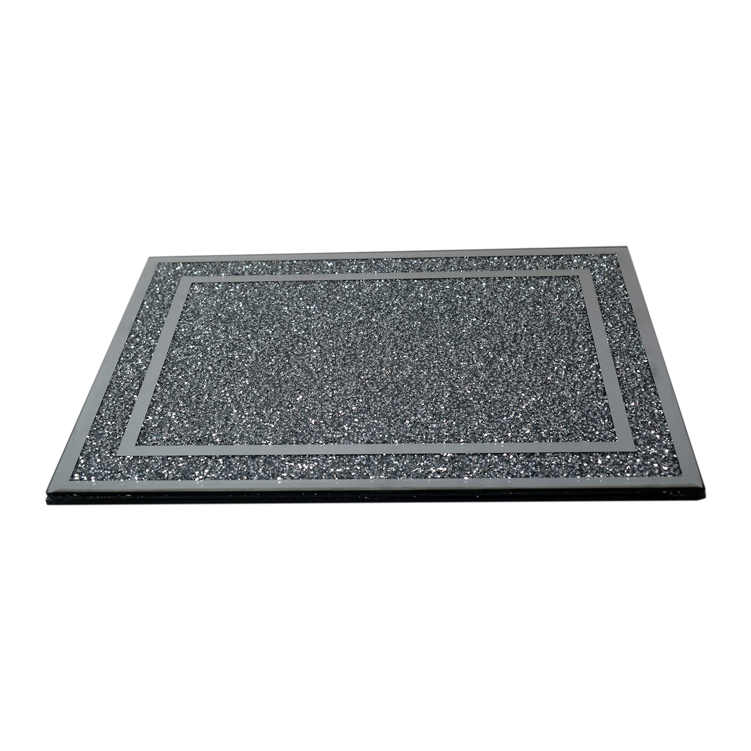 Adorno de cristal brillante con diamante triturado, gran protector de trabajo, resistente al calor, tabla de cortar de cristal, pantalla de diamante aplastado, regalo para todas las ocasiones
