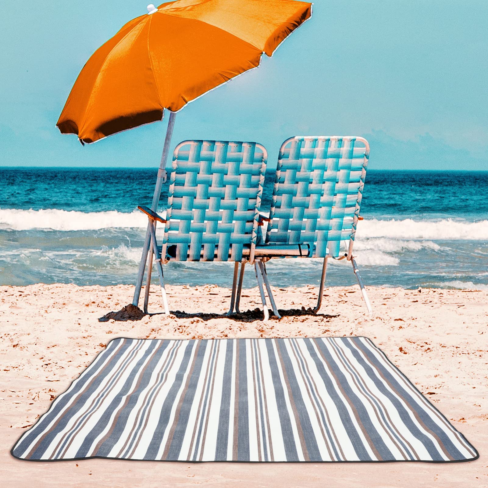 Zerodeko Coperta Picnic Grande Tappetino da Spiaggia con Tracolla per Trasporto Campeggio Escursionismo