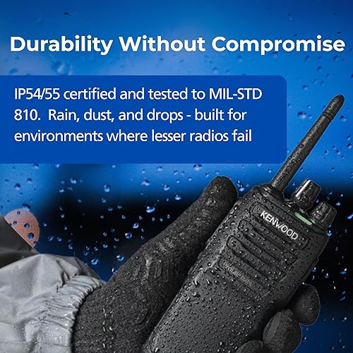 Miniatura 3 de KENWOOD ProTalk NX-P1300AU Radio de negocios UHF de 5 W, cobertura en edificios, 64 canales4 zonas, batería de hasta 15 horas, altavoz fuerte de