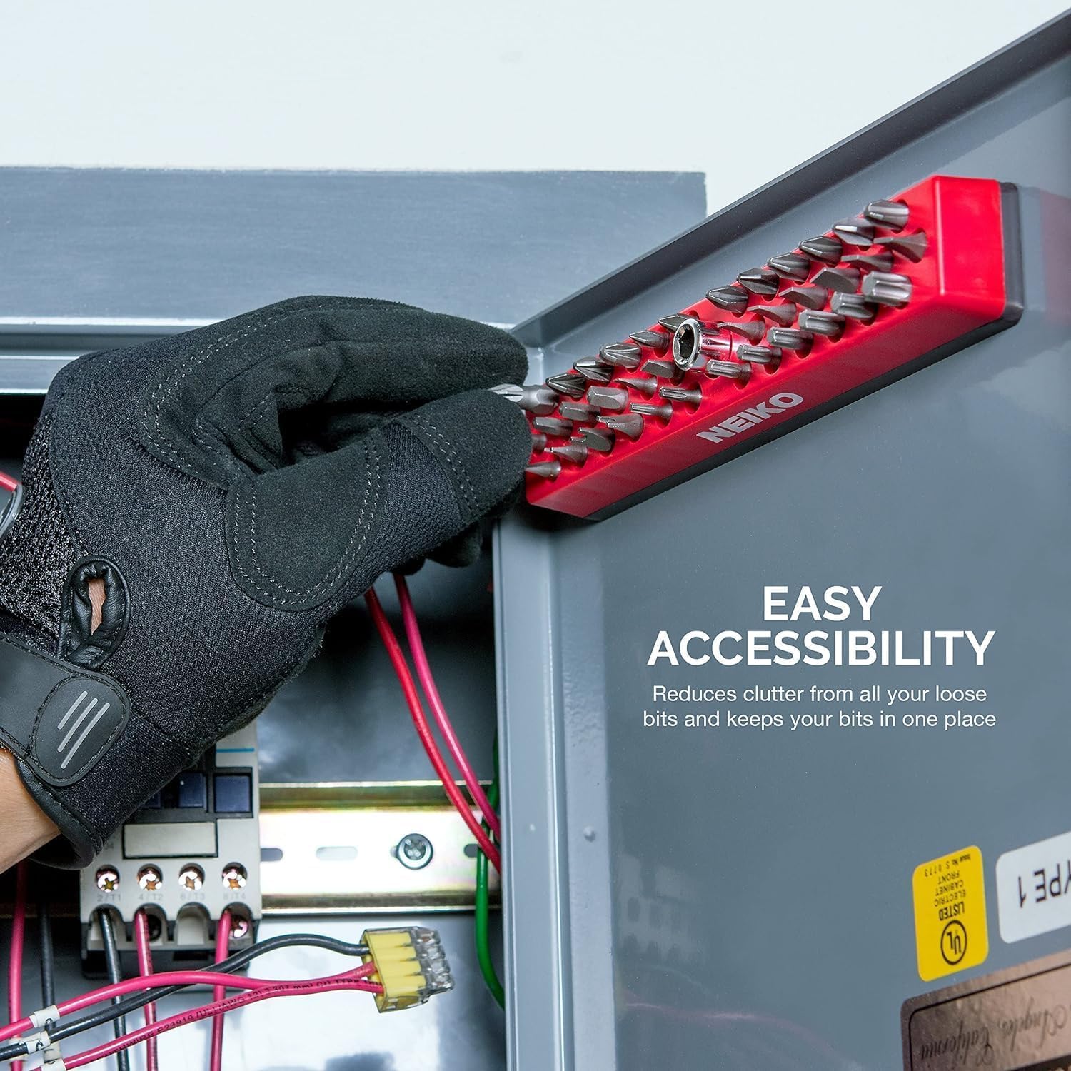 NEIKO Magnetischer Bithalter - 37-Loch Bit-Organizer Für Werkzeugkasten
