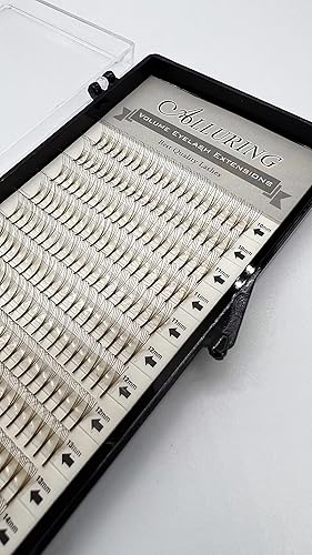 Miniatura 1 de Alluring Pestañas mixtas de volumen marrón surtido 5D, abanicos de pestañas C rizo C 0.003 in de grosor, extensión de pestañas de color (C.07 x