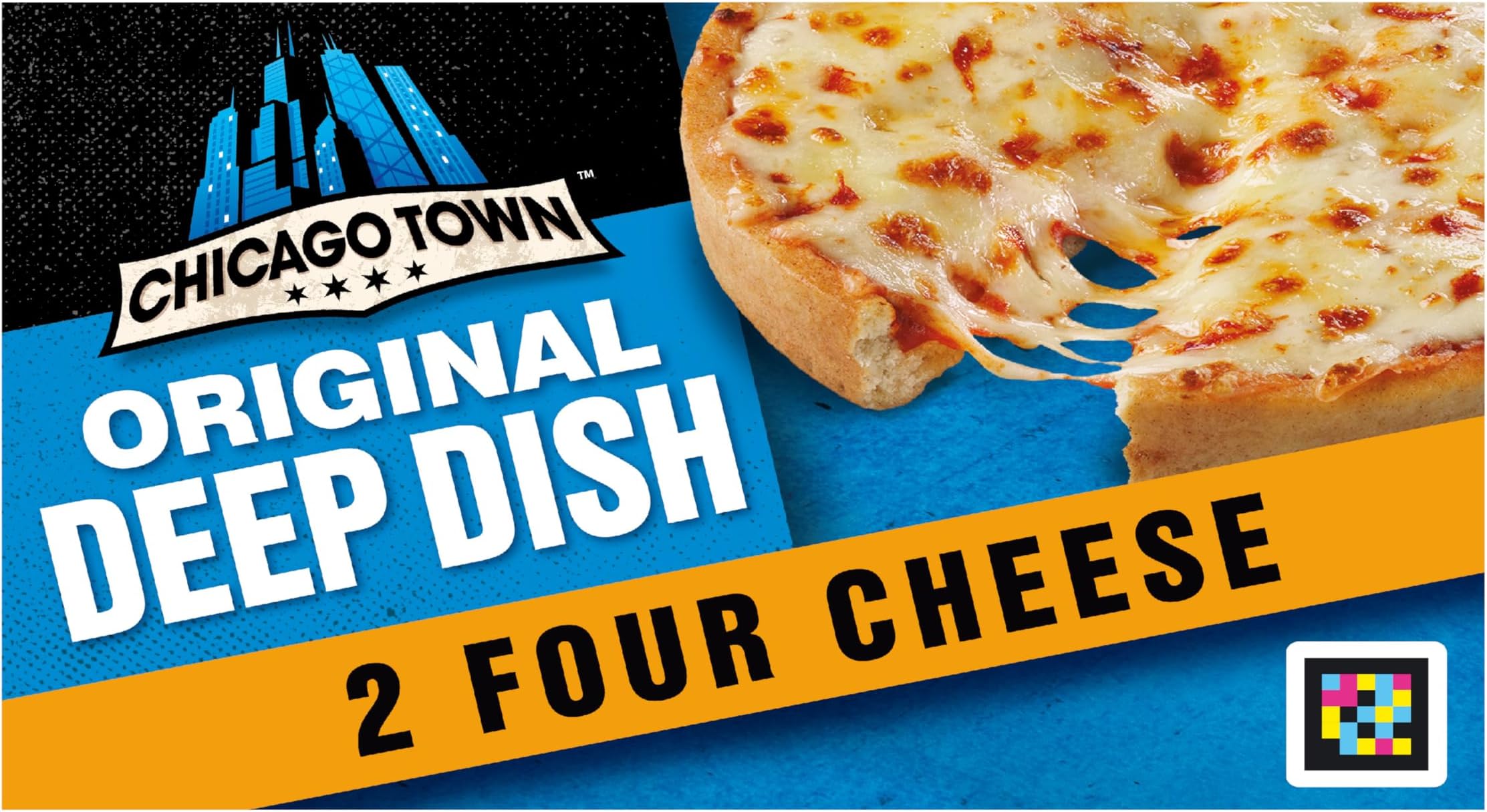 Chicago Town 2 Deep Dish 2 Four Cheese Mini Pizzas (Frozen), 2 × 148g