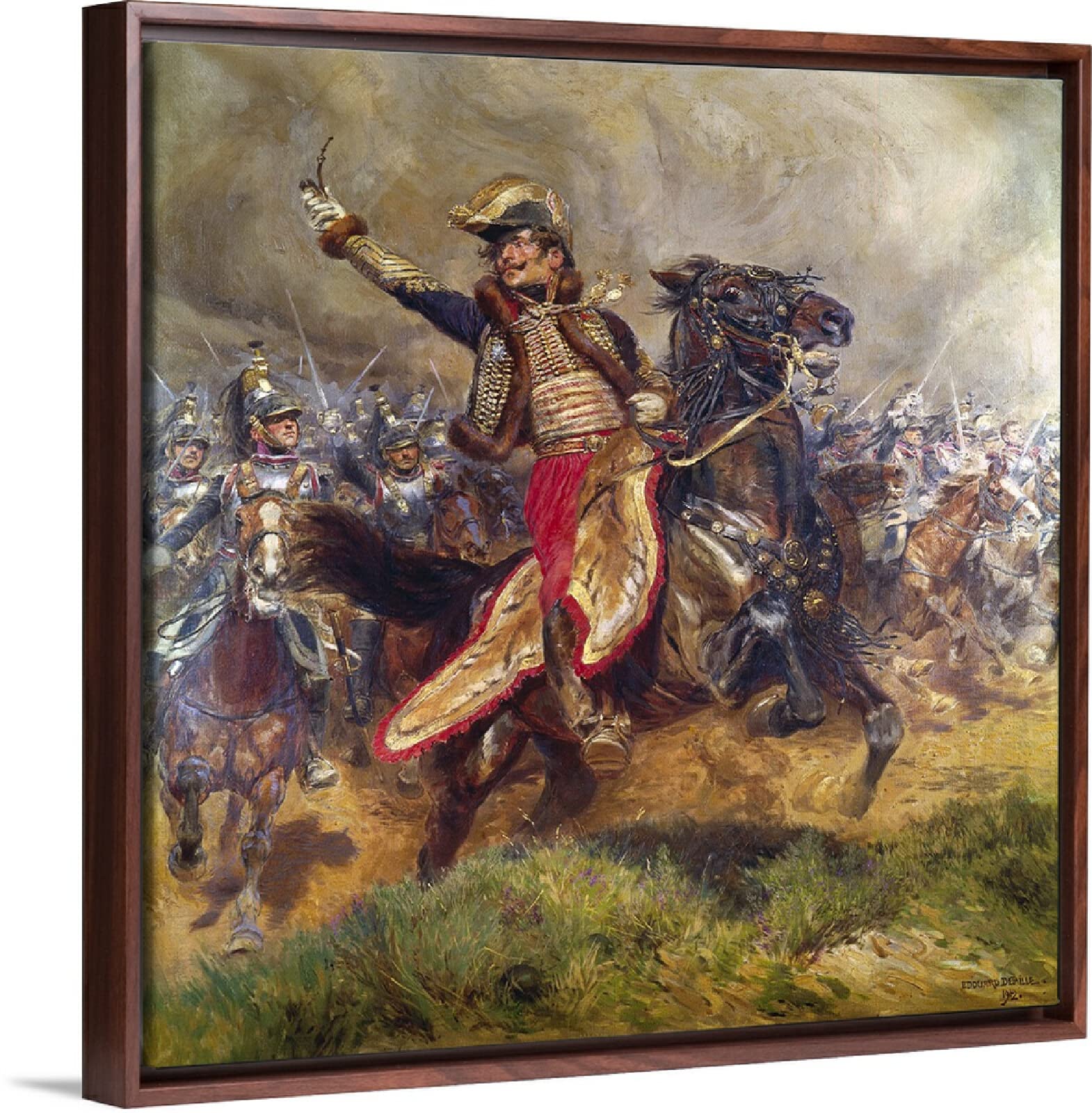 Paint by Numbers Kits for Adults Kids Beginner DIY Acrylic Painting with Paints Brushes on Oil Canvas@ — General Antoine Charles Louis Lasalle by Jean Baptiste Detaille