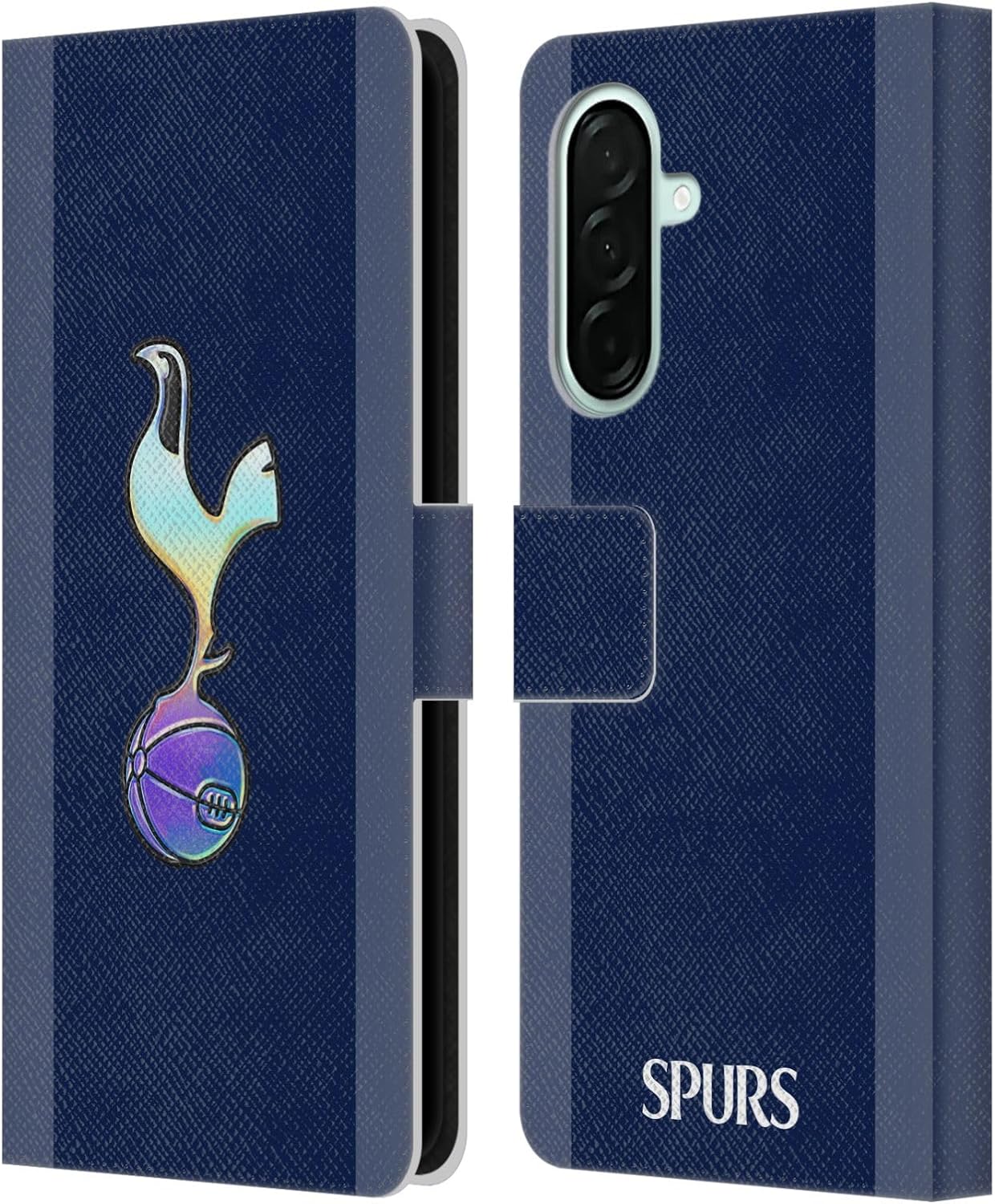 Head Case Designs Officially Licensed Tottenham Hotspur F.C. Dark Blue and Purple 2023/24 Badge Leather Wallet Case Compatible with Samsung Galaxy A26 5G