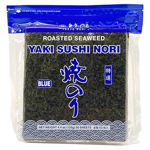 Miniatura 1 de Tokyo Nori Sushi Nori - Hojas para sushi (50 hojas completas, tamaño mediano)