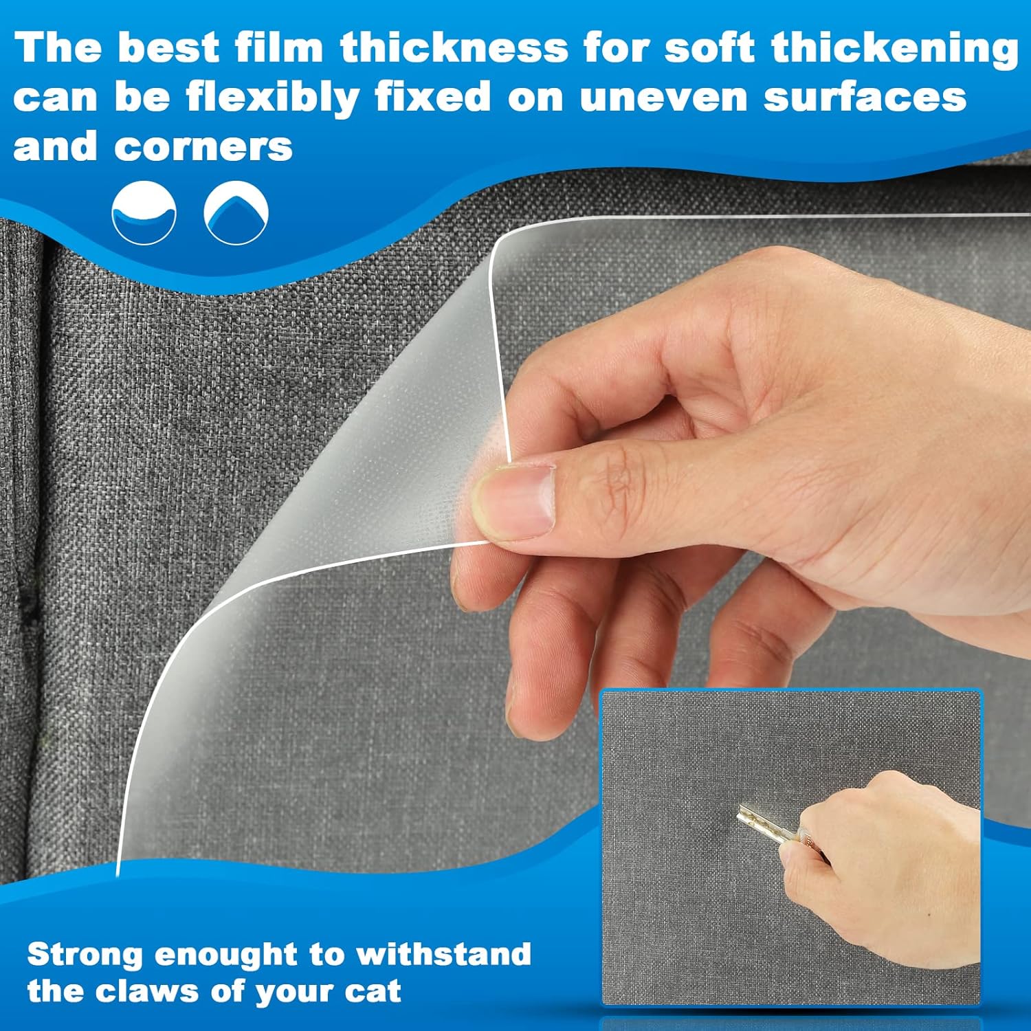 review Cat Scratch Furniture Protector - Couch Corner Protector for Cats - Cat Scratch Deterrent for Furniture Tape - Furniture Protectors from Cats Scratching - Anti Scratch Furniture Protector-12Pack