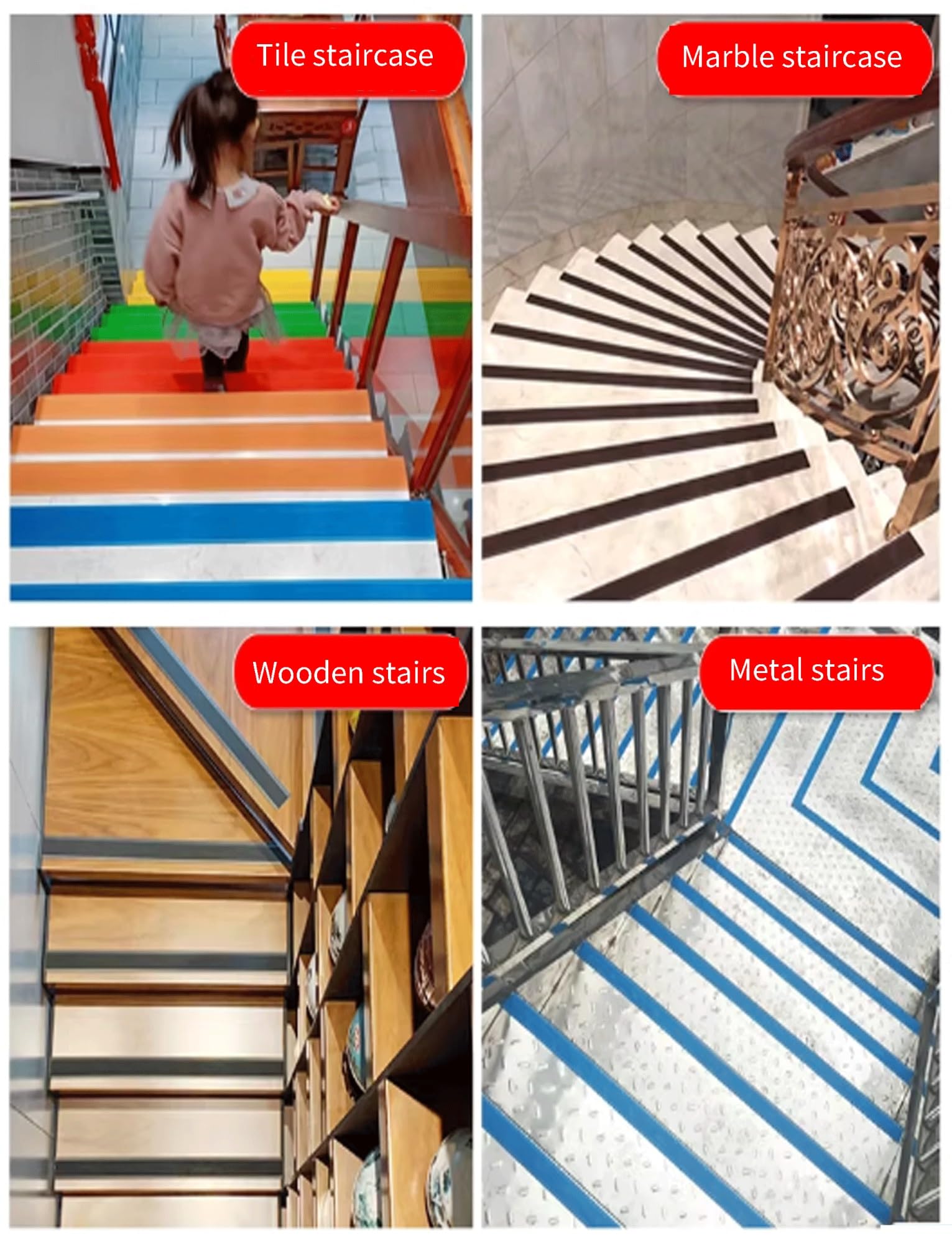 Rutschfestes Treppenstufenband, selbstklebende Anti-Rutsch-Streifen for Außenstufen, wasserdichtes PVC-Griffband for Beton, Holz, Fliesen(Yellow,5x1000cm/1.95x390in)