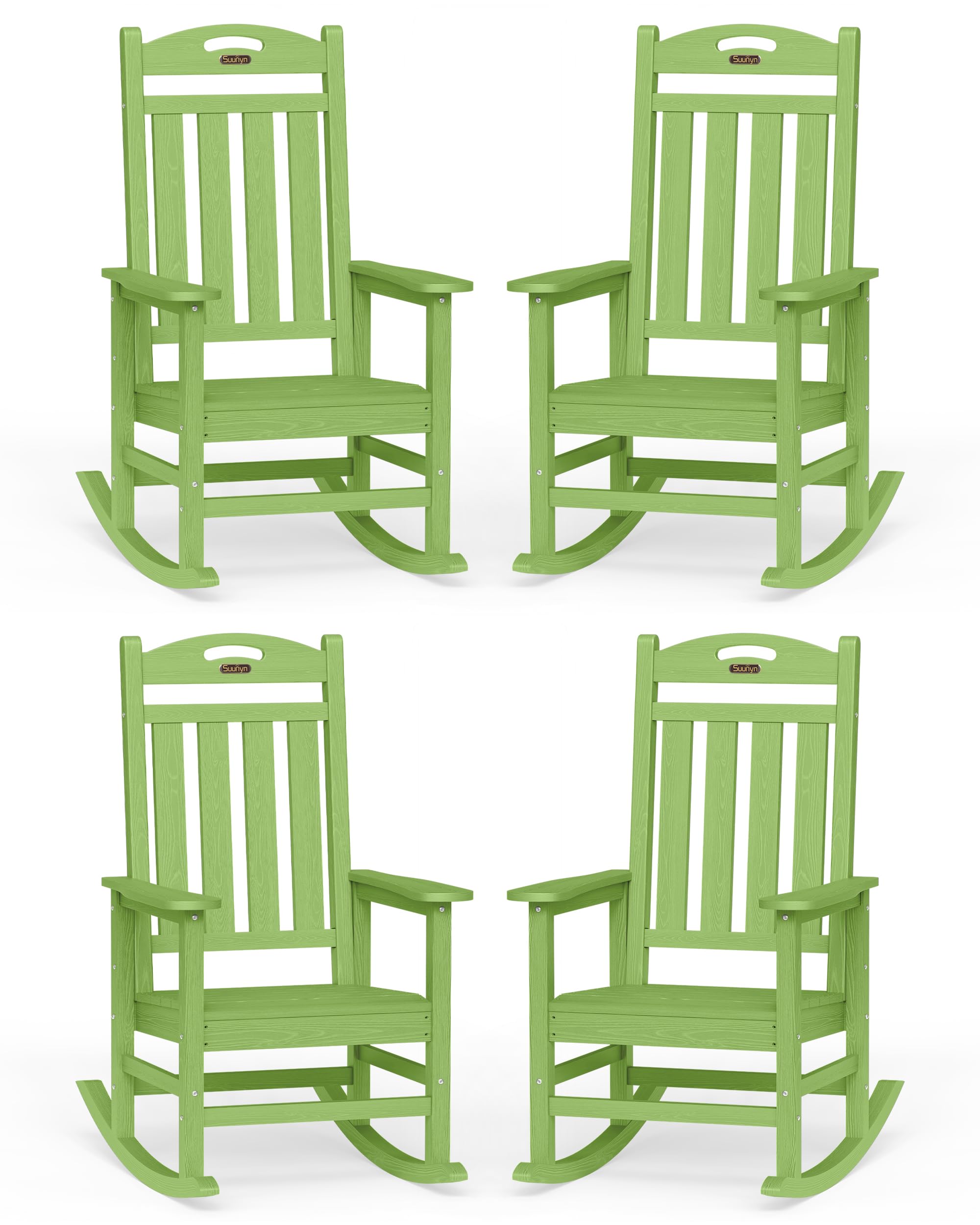 Outdoor Rocking Chairs Set of 4,Oversized Rocking Chair,All Weather
