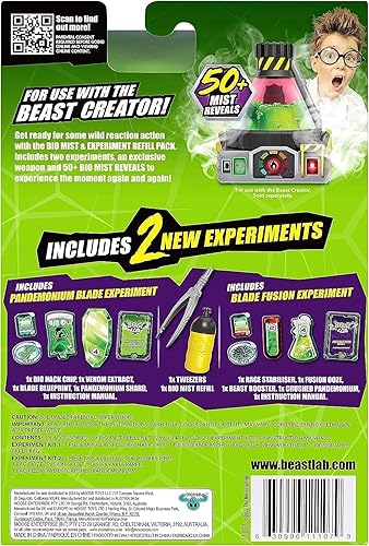 Miniatura 5 de Beast Lab - Creador de bestias reptiles que brillan en la oscuridad, además de un paquete de recarga de experimentos y bio de laboratorio de
