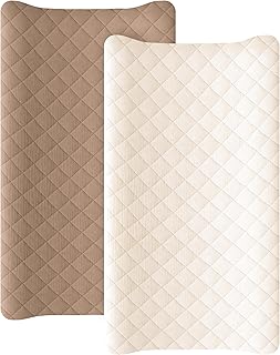 Konssy Waterproof Muslin Changing Pad Cover 2 Pack
