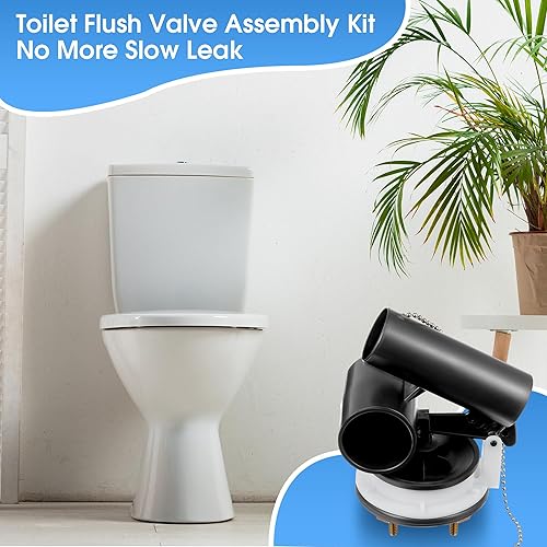 Miniatura 7 de Enhon Conjunto de válvula de descarga de inodoro compatible con el estándar americano 047107-0070A3161-Series Kit de reemplazo de aleta de válvula