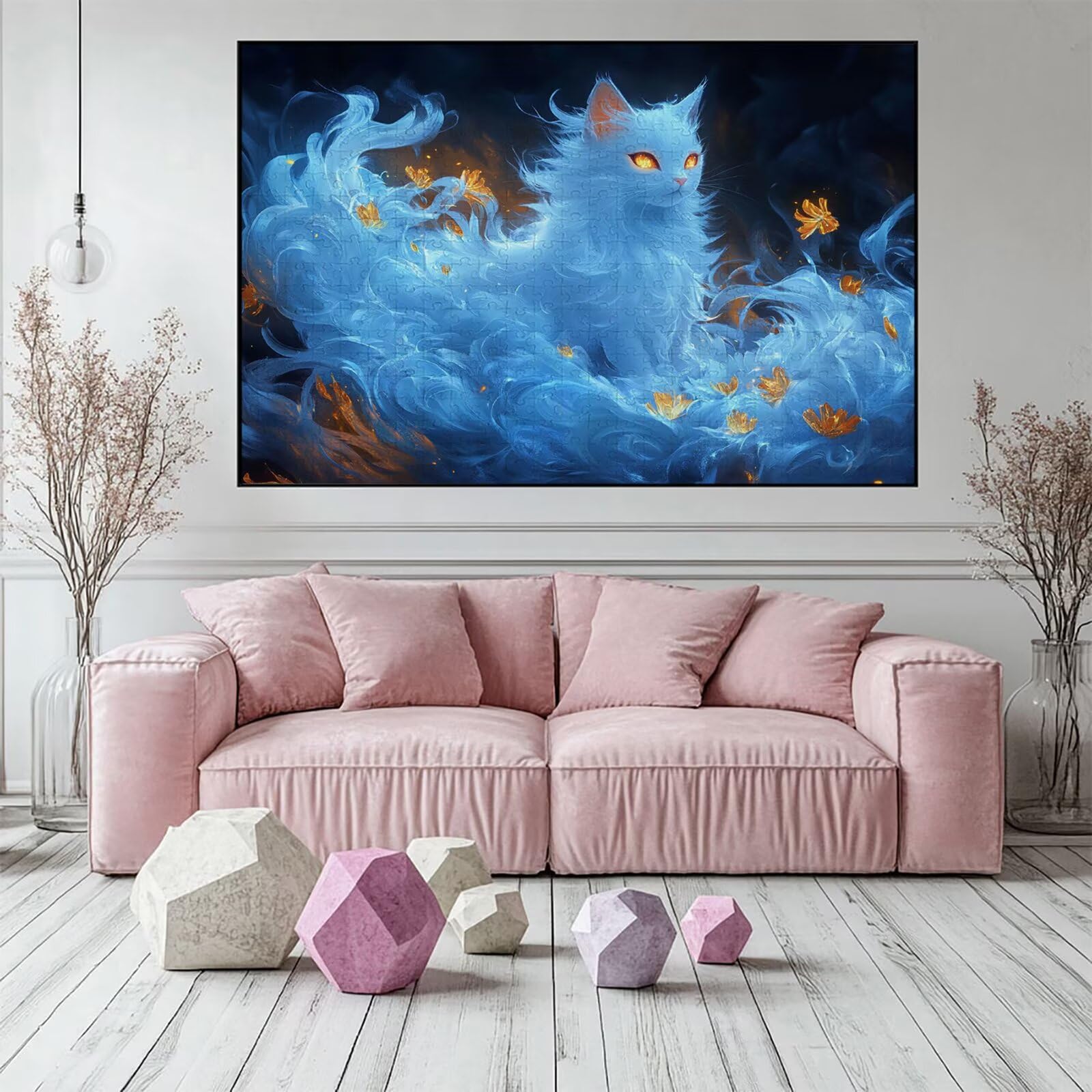 Puzzle 3000 elementów abstrakcyjne puzzle dla dorosłych kot 122 x 81 cm unikalne rzemiosło klasyczne 3D drewniana układanka do rodzinnych gier biznesowych, układanka zrób to sam do dekoracji ścian