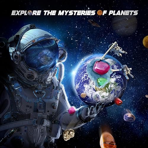 Miniatura 8 de Kit de excavación de piedras preciosas – Dig It Up 40 gemas reales y cristales con herramientas de kit de minería, sistema solar, juguetes de ocho