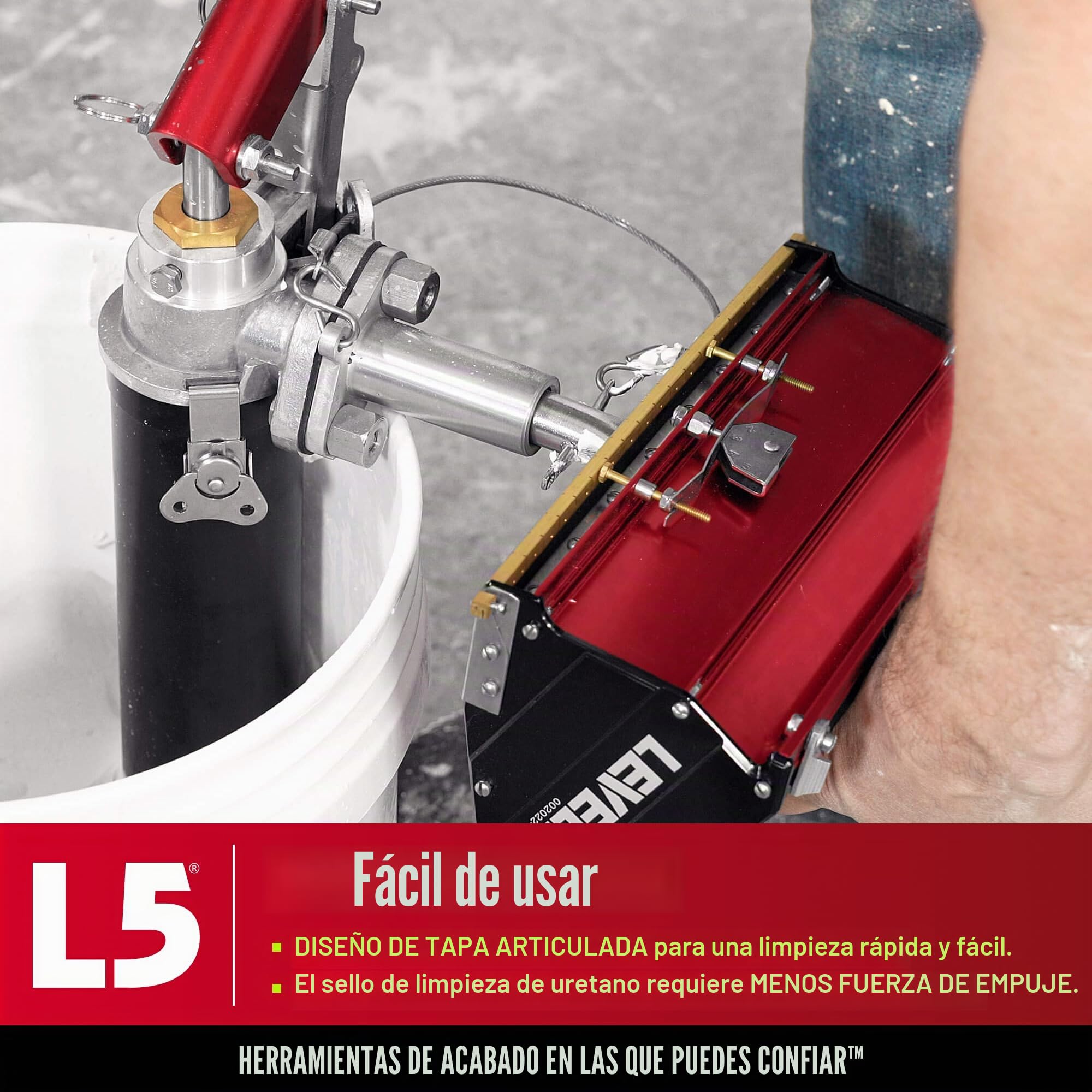 Caja plana de 12 pulgadas - LEVEL5 | Pro-Grade | Limpieza rápida | Acabado de paneles de yeso Sheetrock Gyprock Wallboard | 4-766