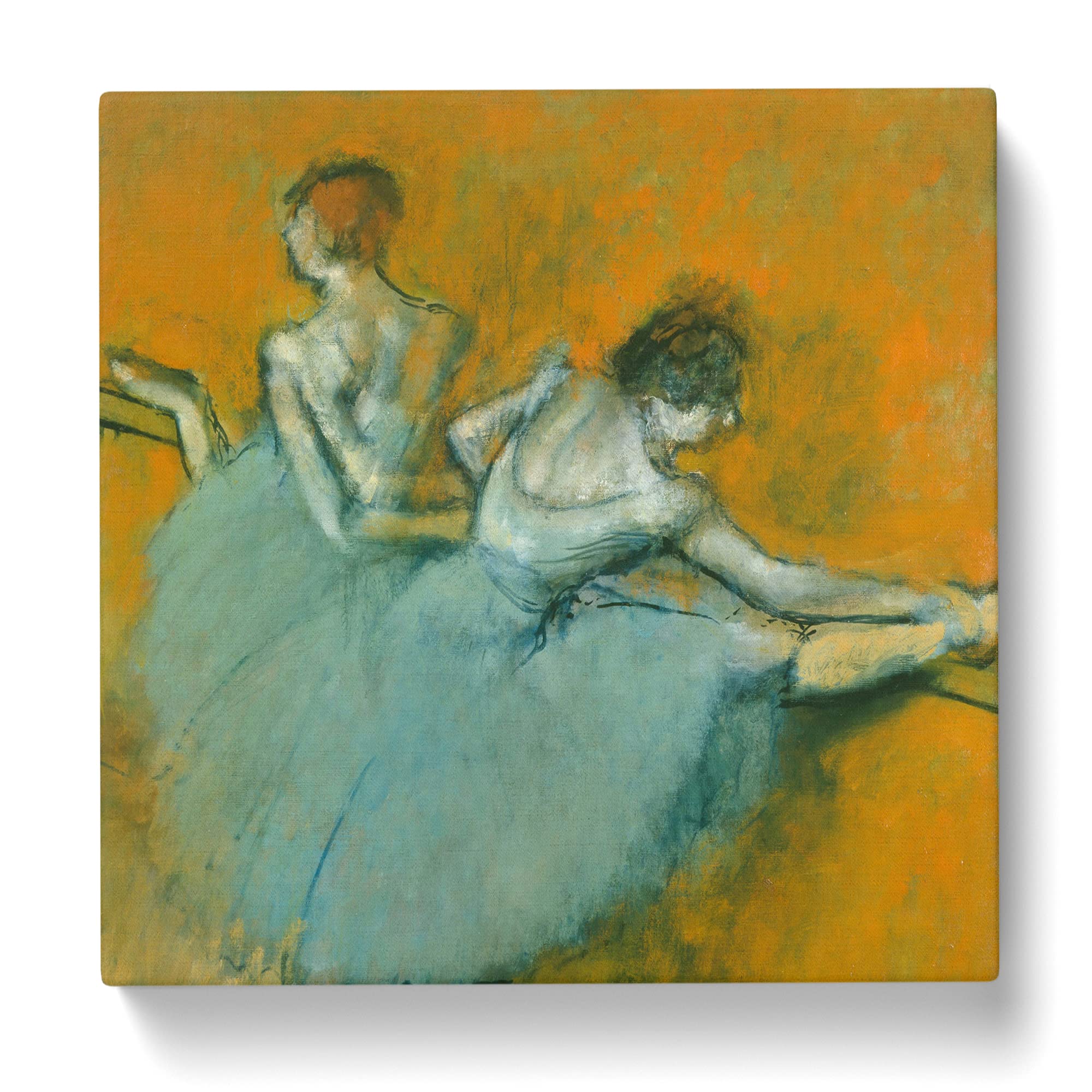 Ballet Ballerina Dancers at the Bar by Edgar Degas Canvas Print, Mixed, 35L x 35W cm - Image 2