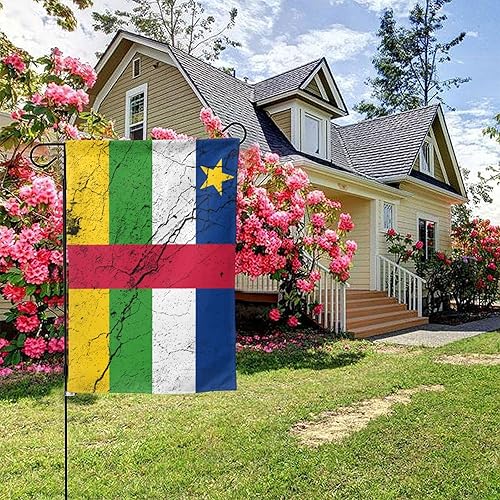 Miniatura 5 de Flag Of The Central African Republic Texture Effect Garden Flag 28"x40" Inch Double Sided Garden Flags Home Lawn Outdoor Decor Flags Party Banner