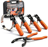 Vista 11 de HORUSDY Juego de 2 alicates para juntas de ranura, alicates de bomba de agua ajustables de 8 y 10 pulgadas, alicates de lengüeta y ranura