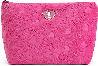 Juicy Couture Bolsa de maquillaje rosa intens...