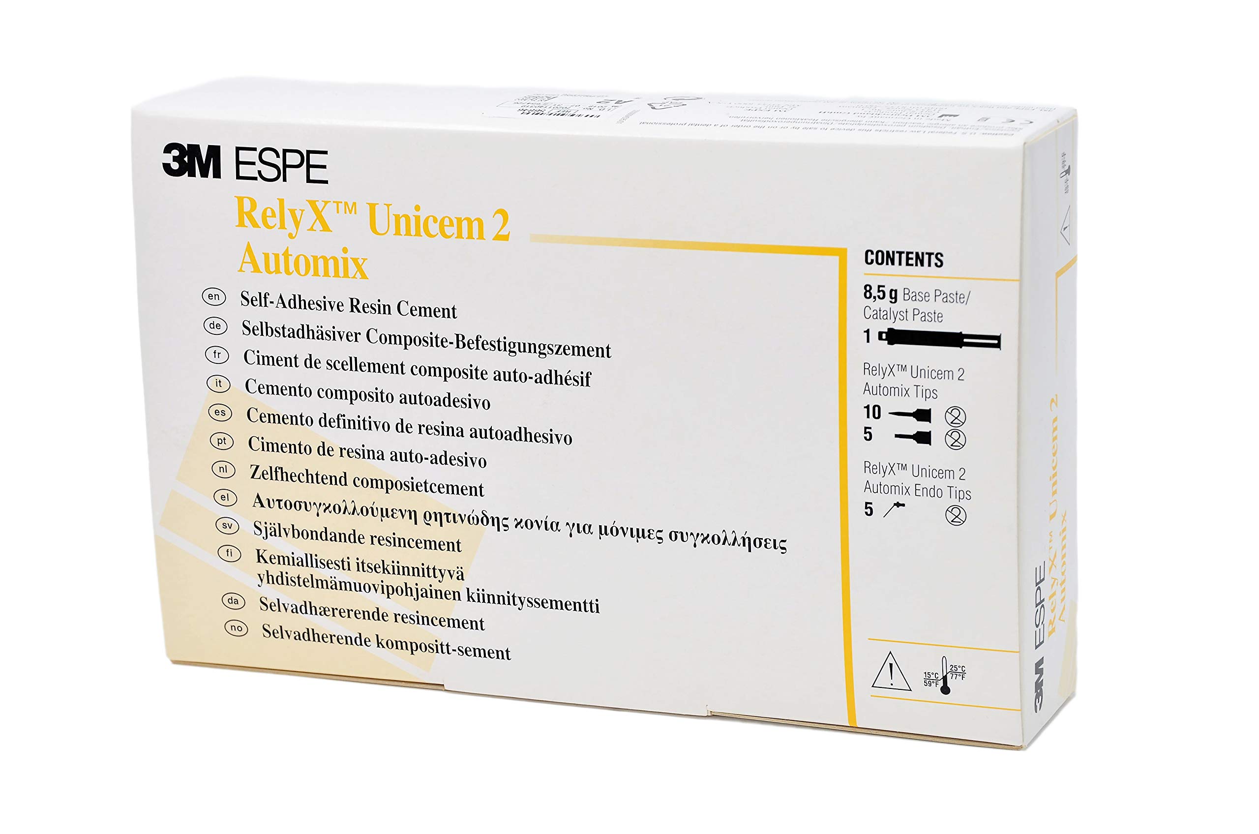 3M ESPE 56847 RelyX UniCem 2 Automix Resin Cement Syringe A3 Opaque 8.5 Gm