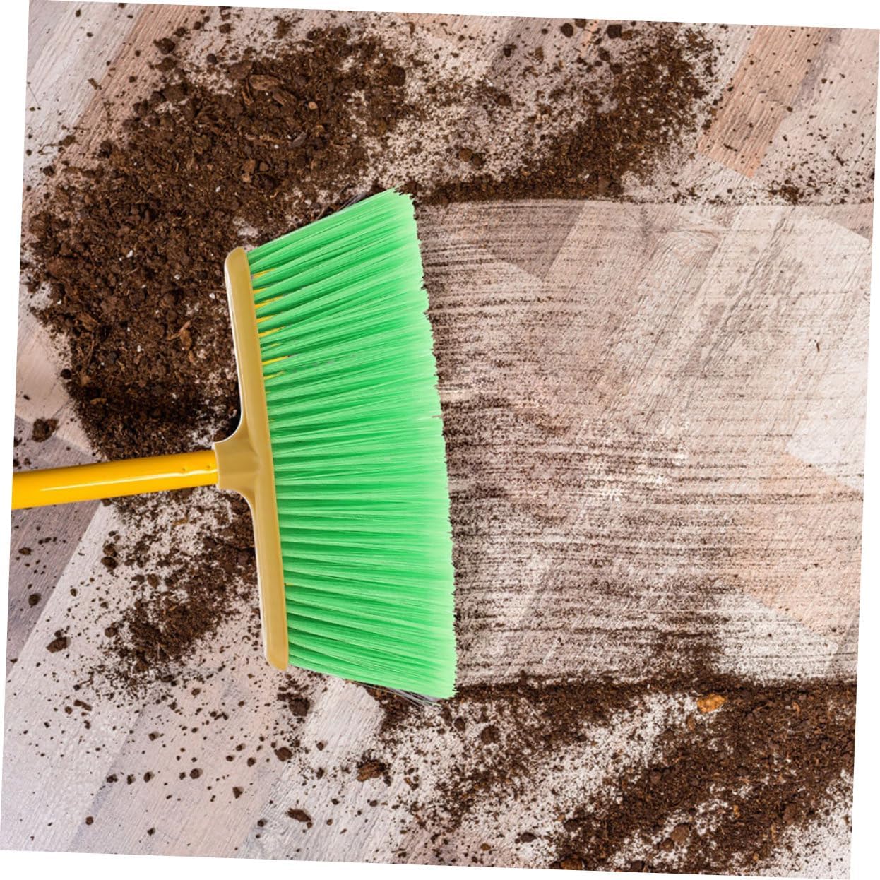 Didiseaon 2pcs Plastic Broom Head Replacement Floor Sweeper Brush Head Straight for Indoor Outdoor Cleaning