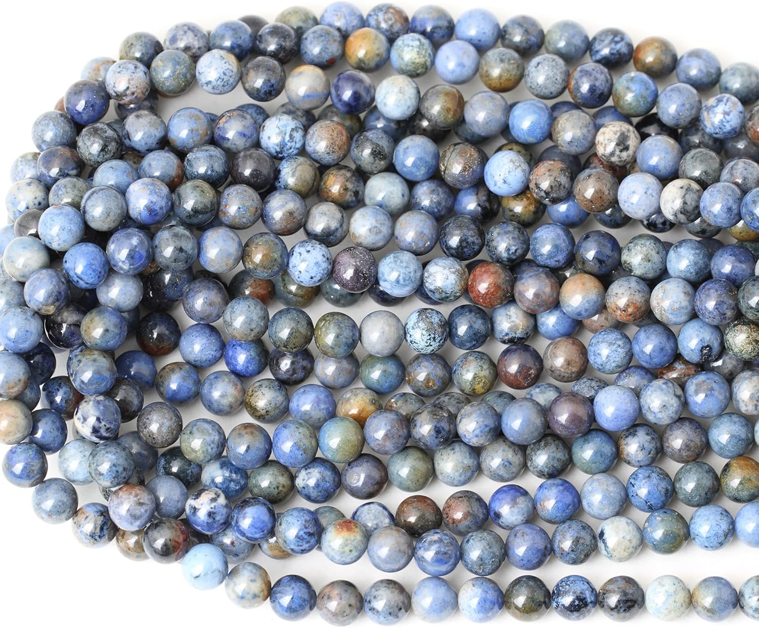 45PCS 8mm Natural Sunset dumortierite Gemstone Beads Round Loose Beads for Jewelry Making 1 Strand 15" - Image 3