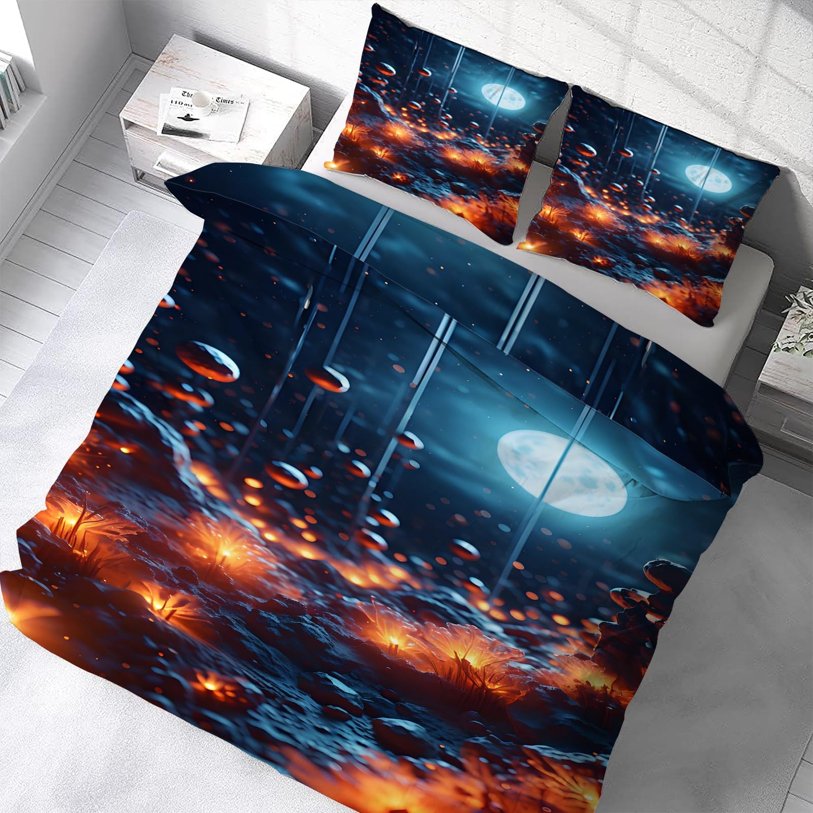 Housse de couette 200x200 lune pour transformer l'ambiance de la chambre