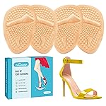 ZUCNANA Metatarsal Pads | 2 Pairs High Heel Inserts | Soft Gel Shoe Inserts for Women | Reusable Ball of Foot Cushions for Women Foot Pain Relief and Comfort | One Size Fits Any (Golden)