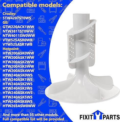 Miniatura 6 de WH43X24454 WH43X30957 - Kit de taza dispensador de agitador de lavadora y dispensador de suavizante de tela por FIXIT PARTS OEM genuino compatible