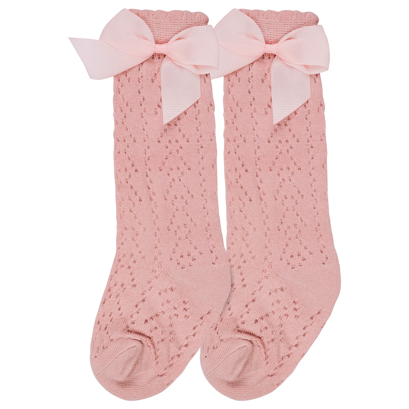 heartbury Cute and Colorful Knee High Socks With Bow Princess Socks For Baby Girls (Pack of 5Pairs) 4
