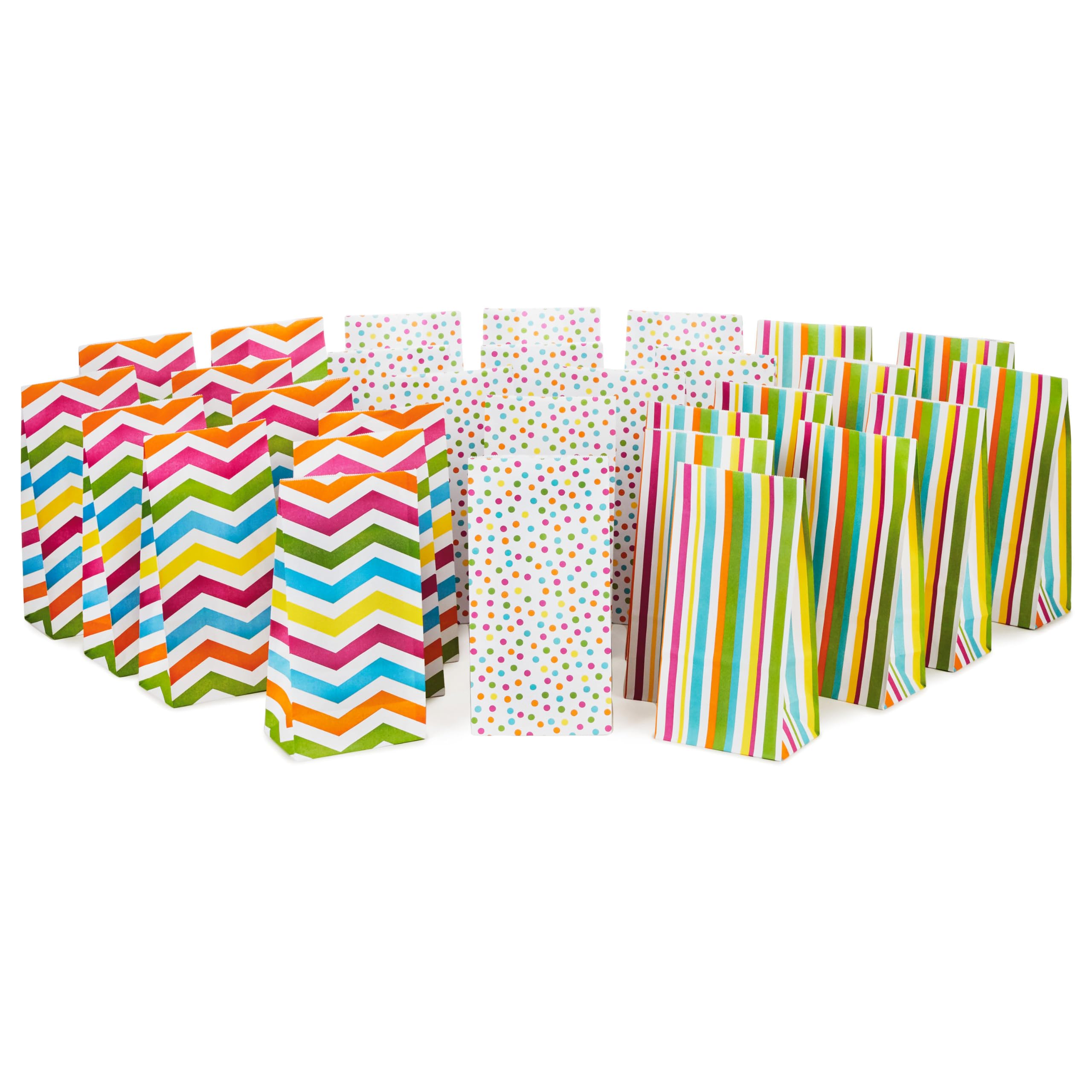 Hallmark 5EGB6430 Assorted Print Sack Bundle (Spring, 30) Gift Bag Lunch Multicolored