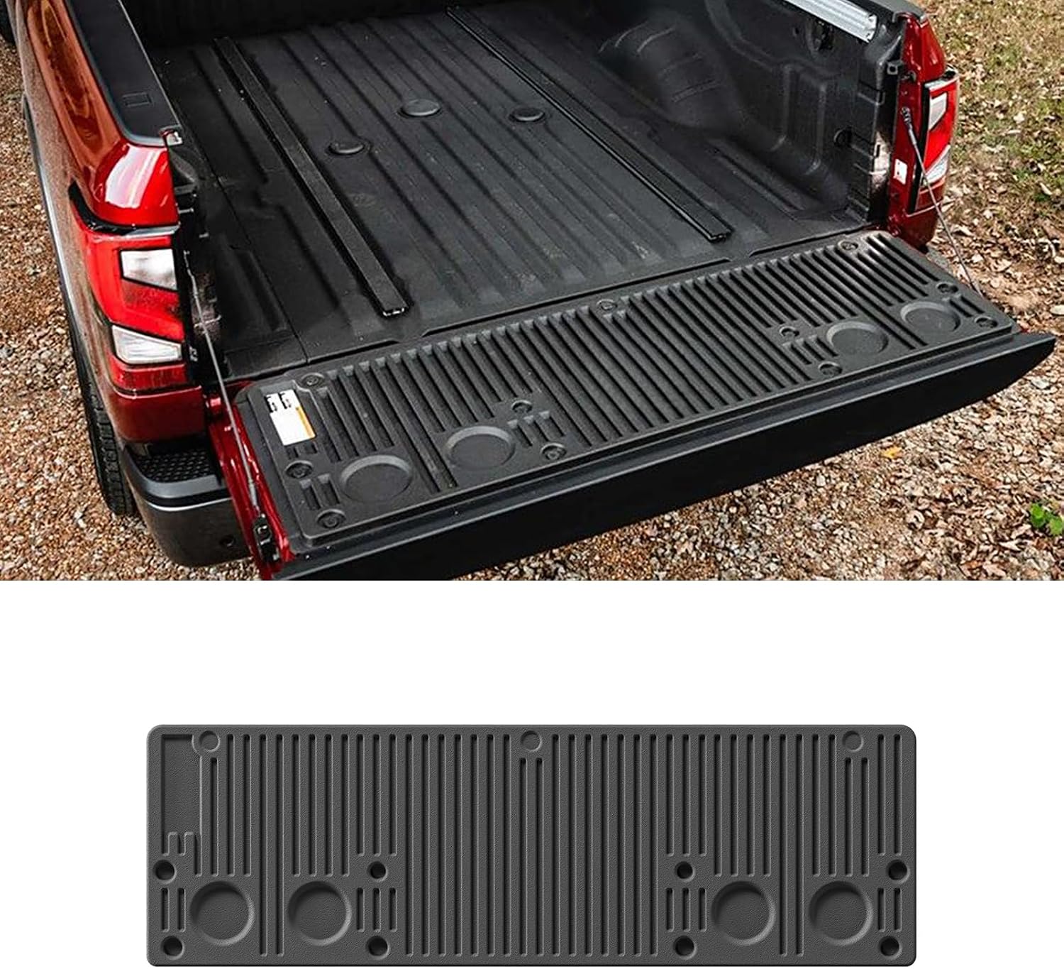 LUCKEASY Tailgate Mat for Nissan Titan (2017–2024) — TPE All‑Weather Pad