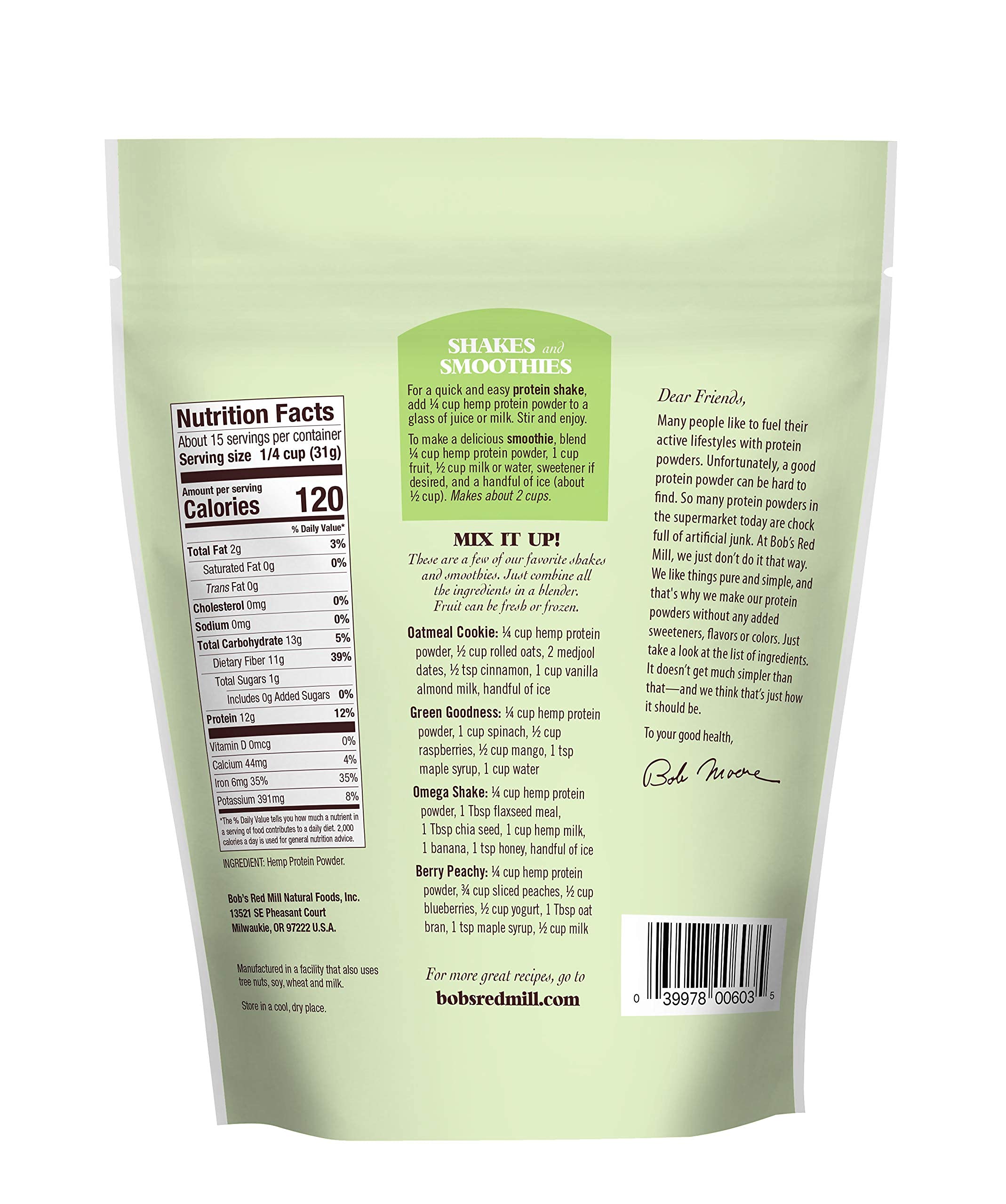 Bobs Red Mill Protein Powder Vanilla Nutritional Booster - 16 Oz - View #4