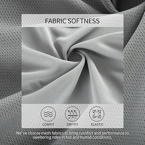 Miniatura 9 de BERGRISAR Camisetas básicas de ciclismo para hombre manga corta para bicicleta de montaña con bolsillos con cremallera