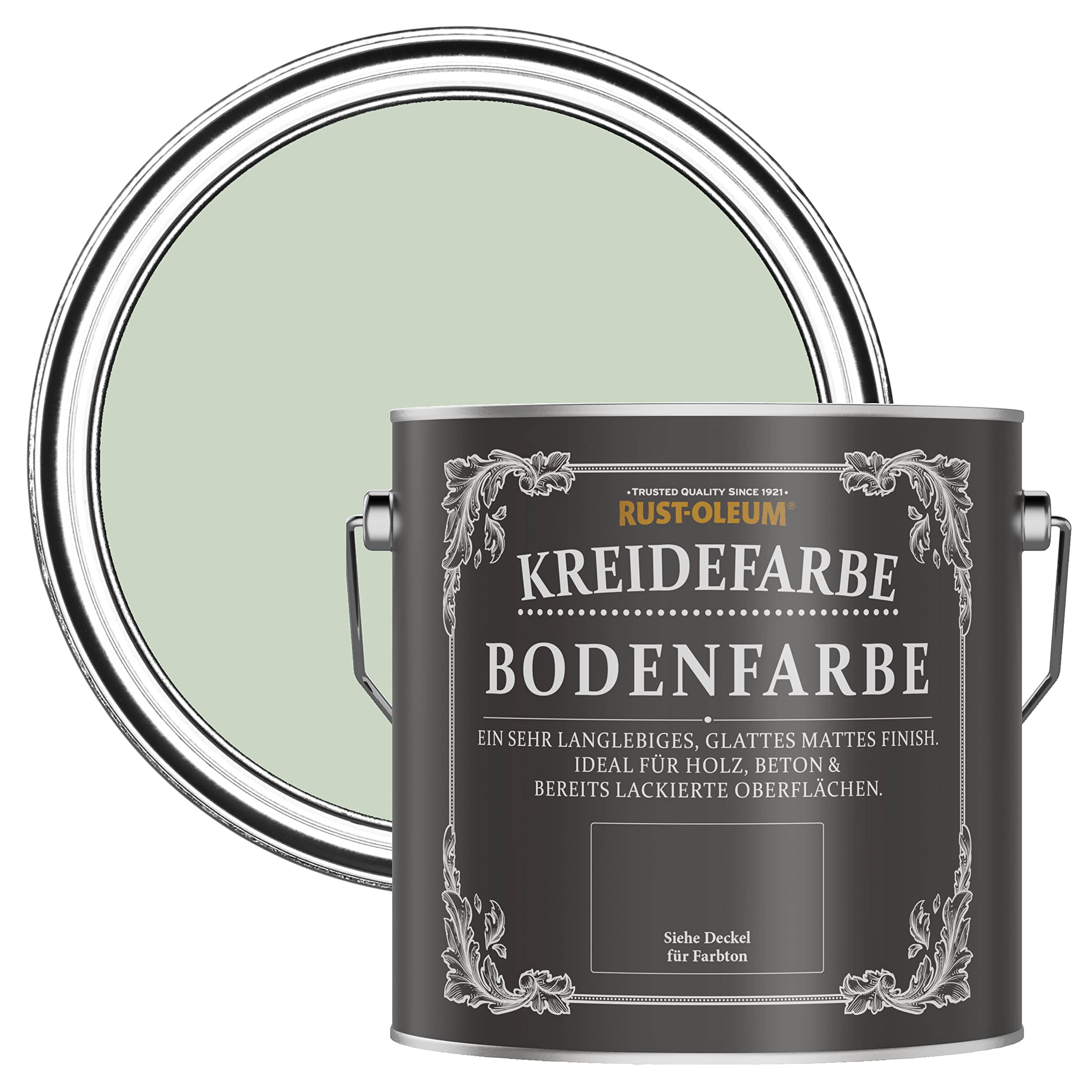 Rust-Oleum grün strapazierfähige, kratzfeste Bodenfarbe für Holz und Beton - Lorbeer Grün 2,5 Litres
