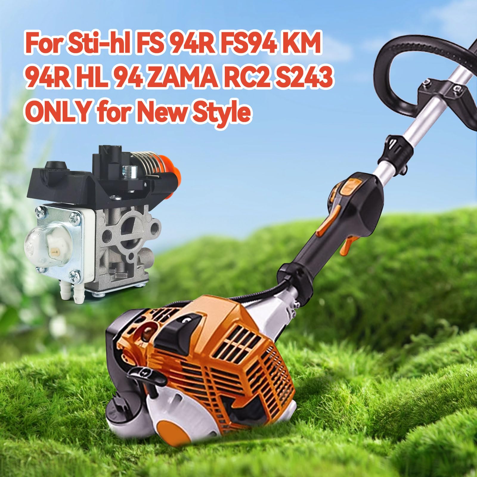 HL94 FS94 Carburador, Kit de Carburador 4149-120-0602 para Stihl FS94 RC-E Z, FS94 R-Z KM94 KM FS HL 94 94R Piezas de Desbrozadora Carburador, 41491200602