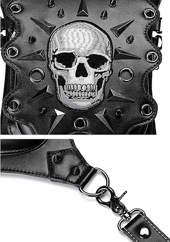 Miniatura 7 de Bolsa de pierna Steampunk multifuncional al aire libre motocicleta mensajero hombro cintura paquete, BG061