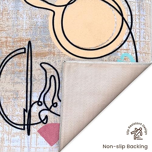 Miniatura 5 de SUSSEXHOME Alfombra antideslizante lavable  100 % poliéster para fregadero de cocina  20 x 59 pulgadas resistente para suelo de cocina