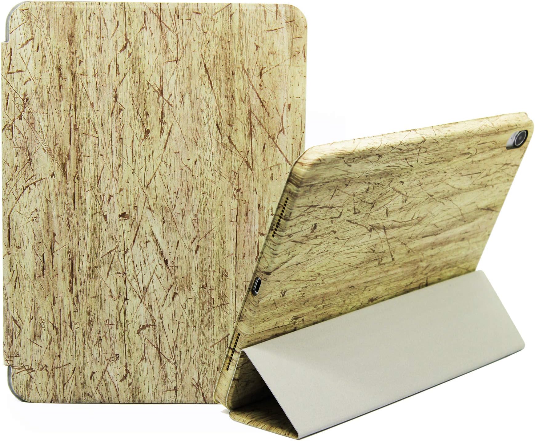 Wood Case Compatible with iPad Pro 11 2018 Release Gorgeous Folio by Reveal Elegant Design Smart Hard Cover Wooden Texture Carpenter Board Panel (IPAD PRO 11 (11"), Pickled Oak)