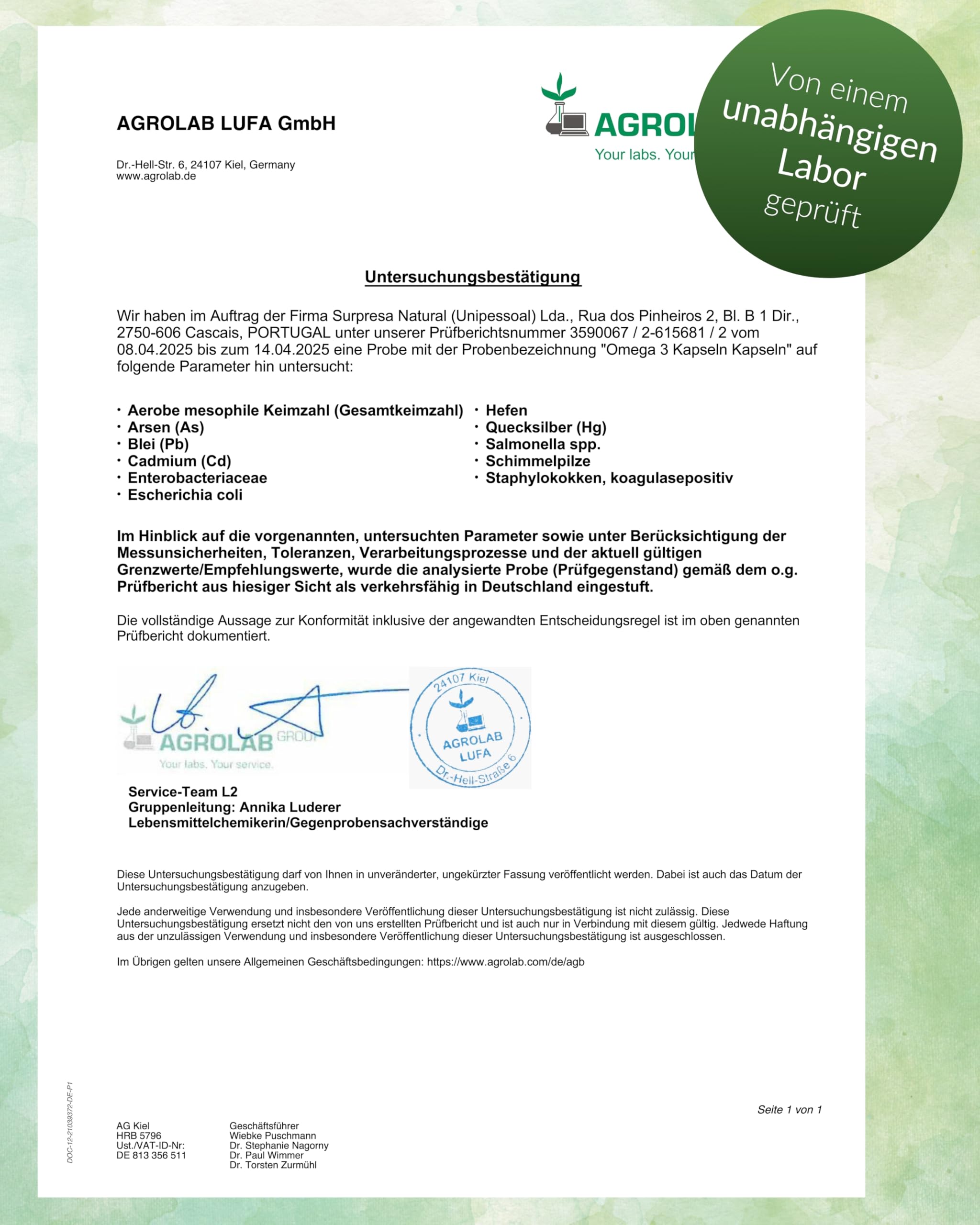 Omega 3 Kapseln hochdosiert I 1x 120 Kapseln I 1000mg Fischöl pro Kapsel I 500mg EPA & 250mg DHA pro Kapsel I Essentielle Fettsäuren I Laborgeprüft, laktosefrei & glutenfrei