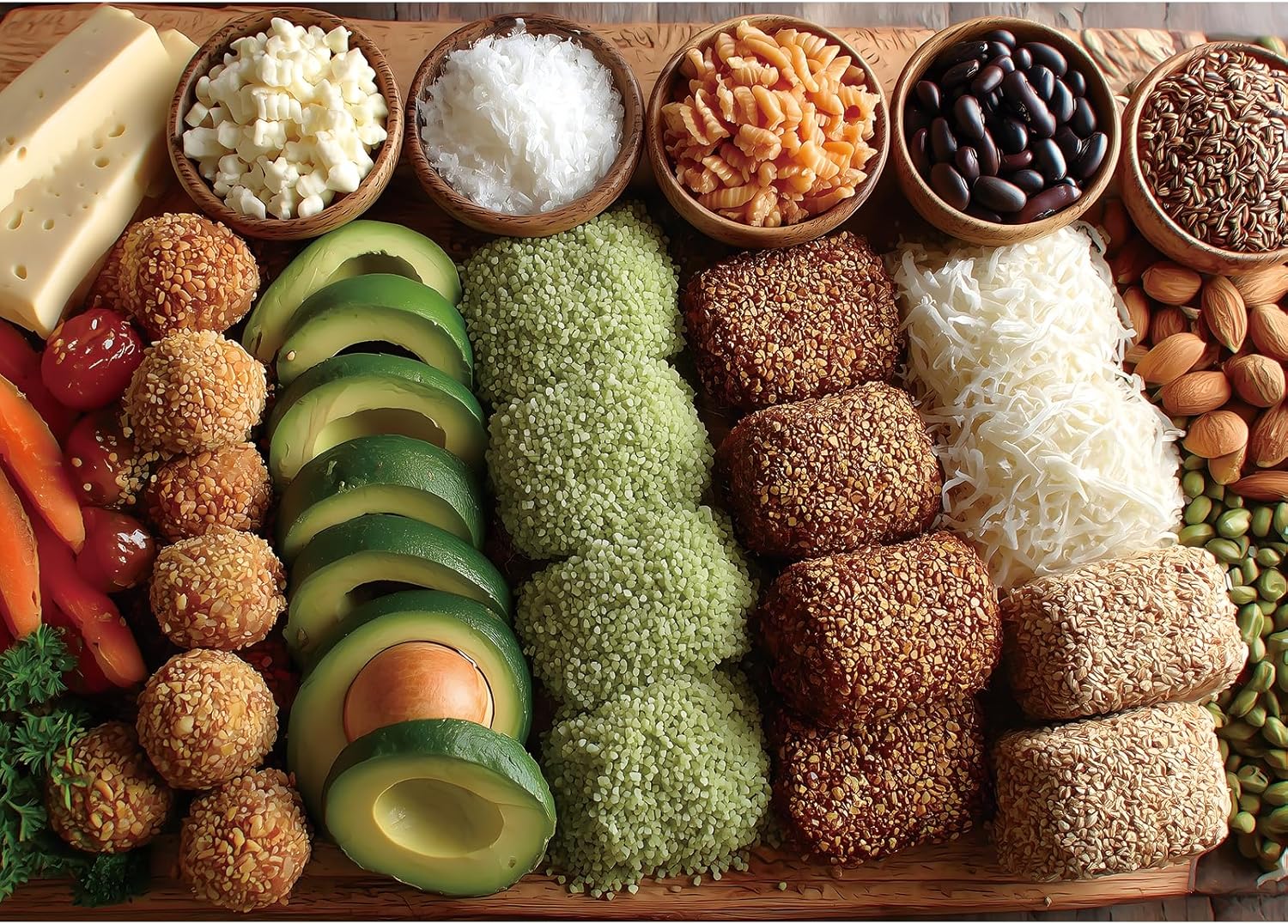 1000 Piece Puzzles for Adults Clearances, Vibrant Healthy Food Fun Puzzles for Adults 1000 Pieces with HD Print & Poster, 27.5" X 19.7" Dust Free, for Gifts Halloween Christmas Family Games