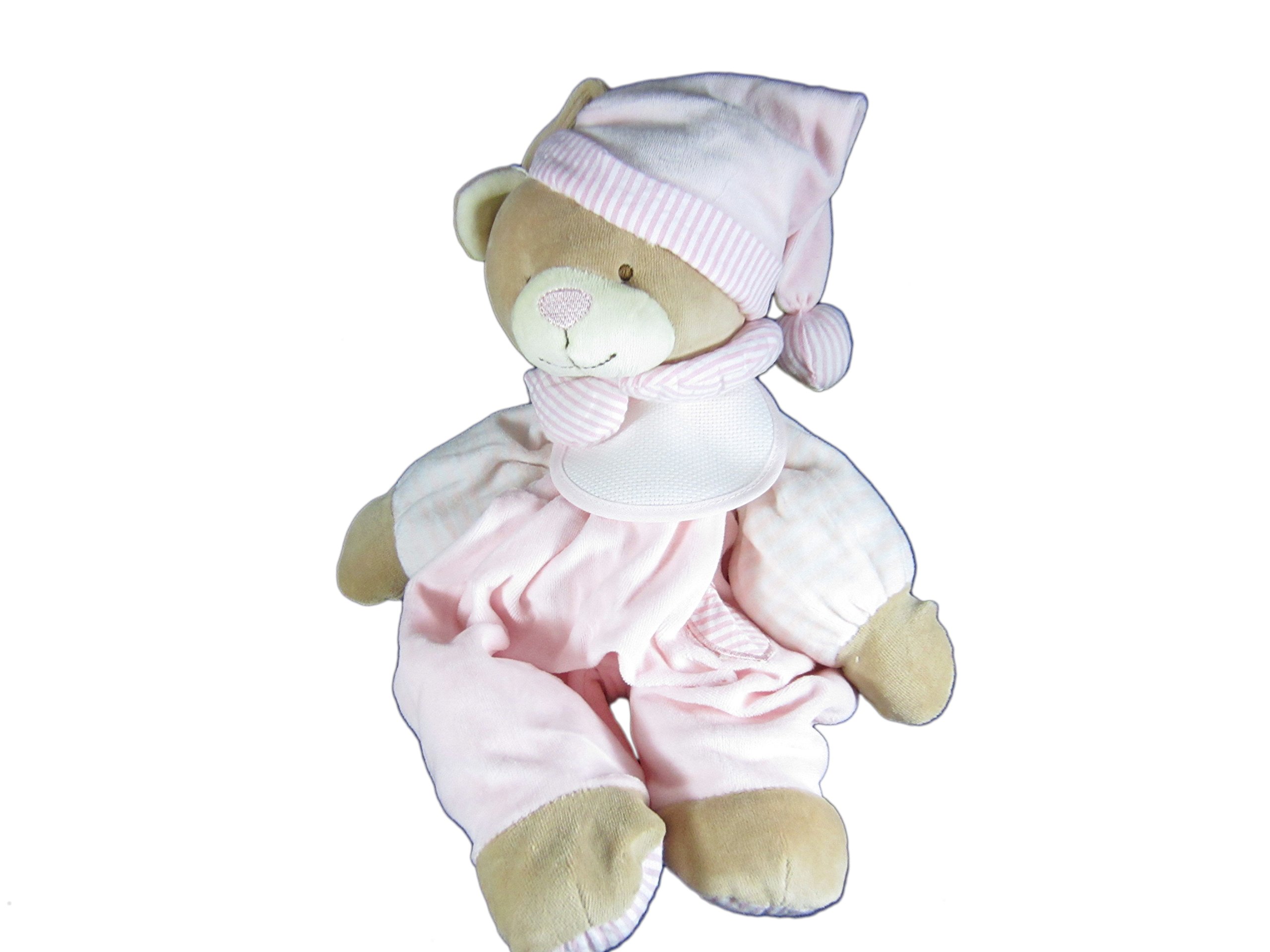 Porta Pigiama Orso Con Inserto In Tela Aida Da Ricamare - Colore Rosa