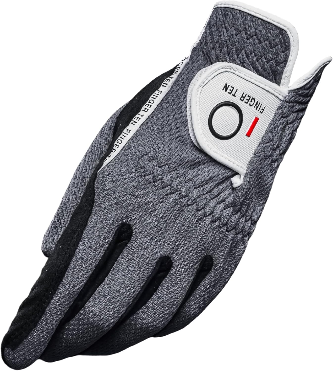 FINGER TEN Men's Rain Grip Golf Glove Left Hand for Right-Handed Golfers - All Weather Wet Hot Durable Breathable S-3XL