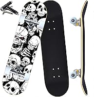 Vista 1 de Patinetas longboard completas para principiantes, niñas, niños, jóvenes, adolescentes, adultos, de 31x8 pulgadas, patinetas de 7 capas de madera
