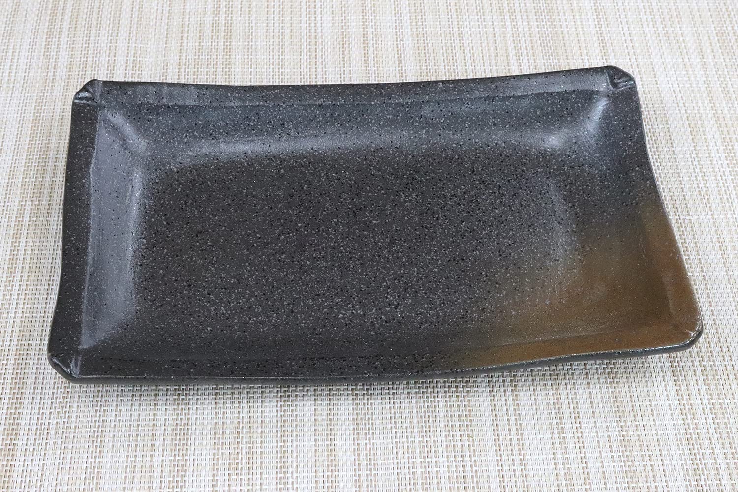 美濃焼変形皿（中）青地流水厭焼物皿 20枚セット 22cm