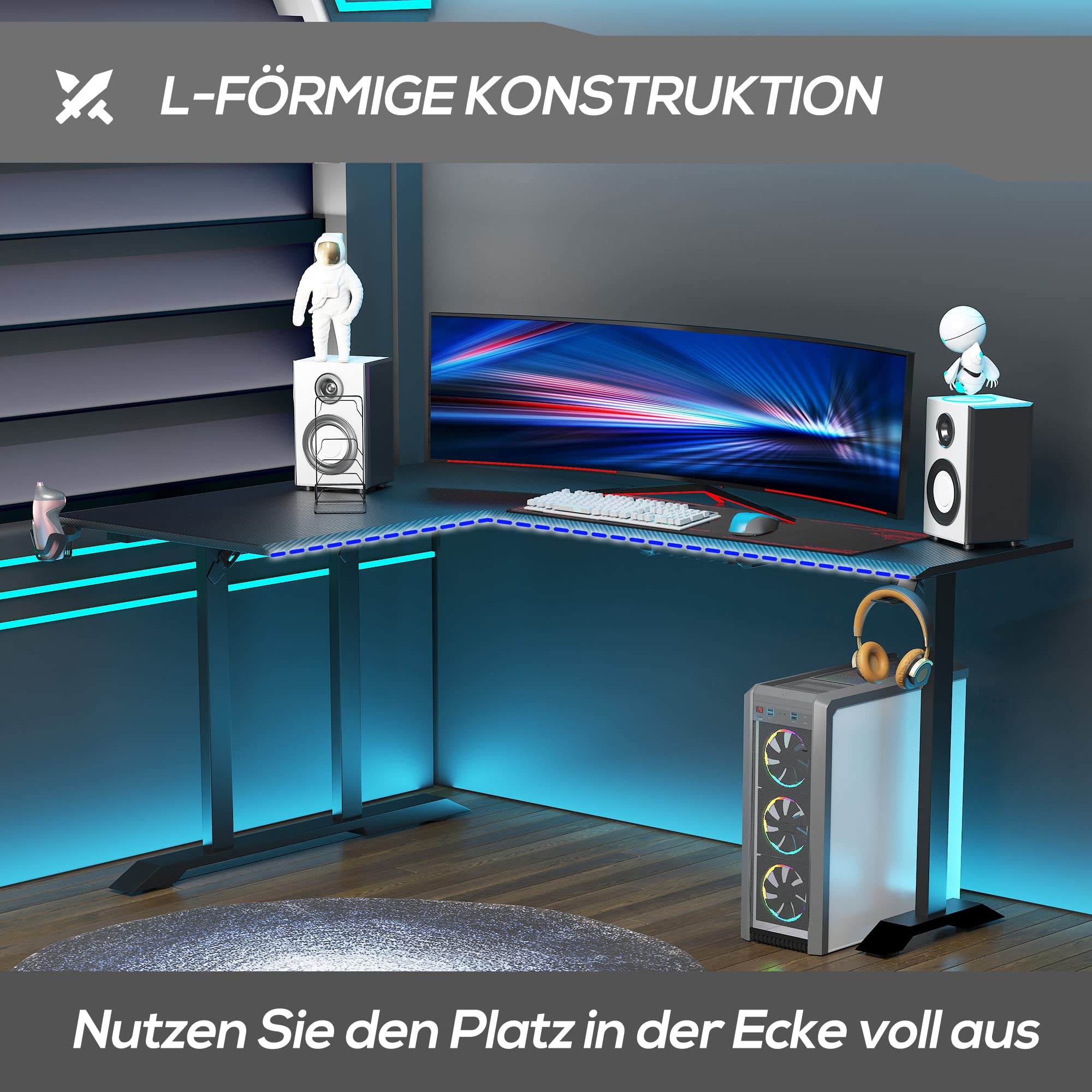 Cozycase Universal Headset Halterung Tisch - Kopfhörer Halter