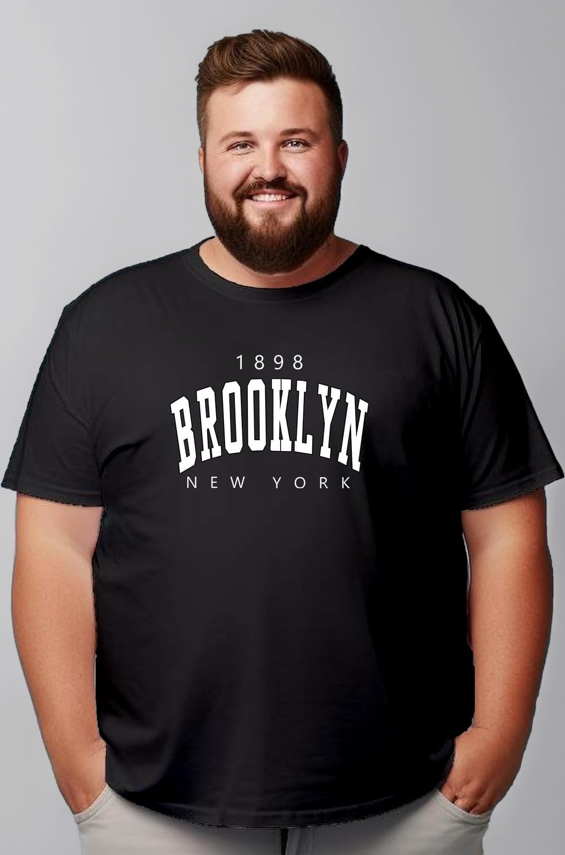 INDISSH Regular Brook Round Neck Regular & Plus Size Printed T-Shirt 100% Cotton Half Sleeve Unisex XS to 7XL (Pack of 1)