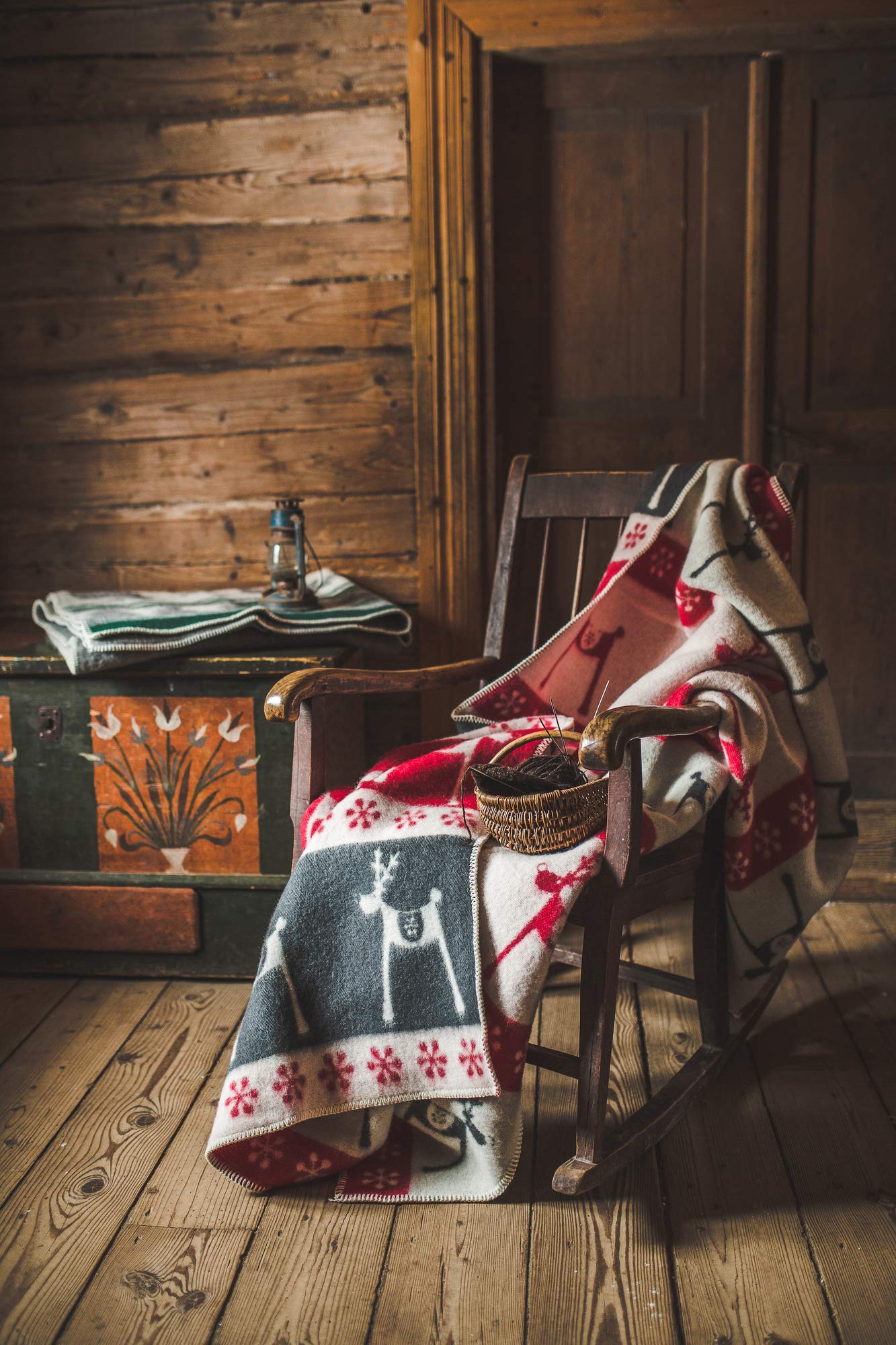 Manta Reversible de Lana de Oveja para Cama, Frazada Invierno (130 x 200 cm)