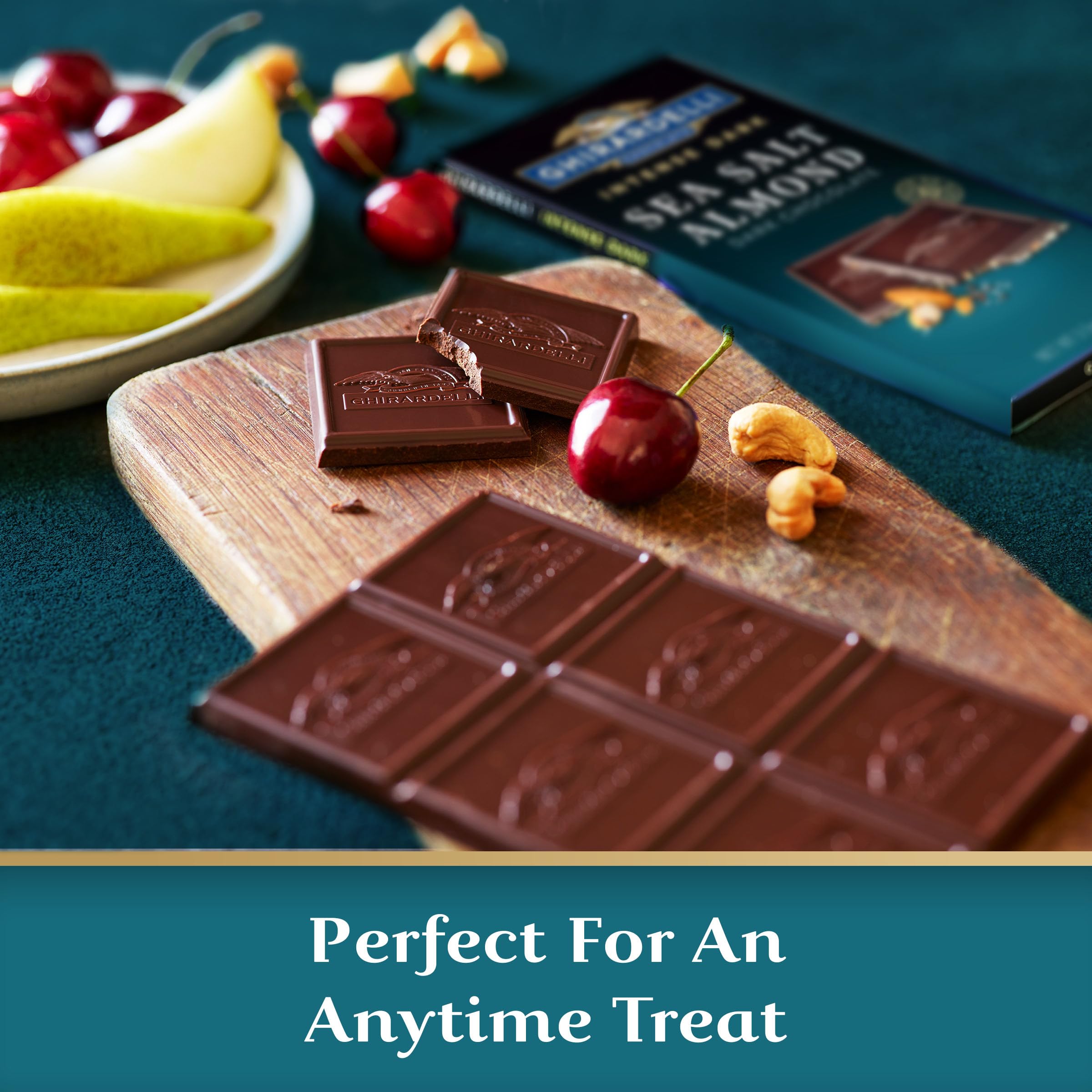 Ghirardelli Intense Dark Chocolate Bar Sea Salt Almond Bar 3.5 Ounce product thumbnail 7