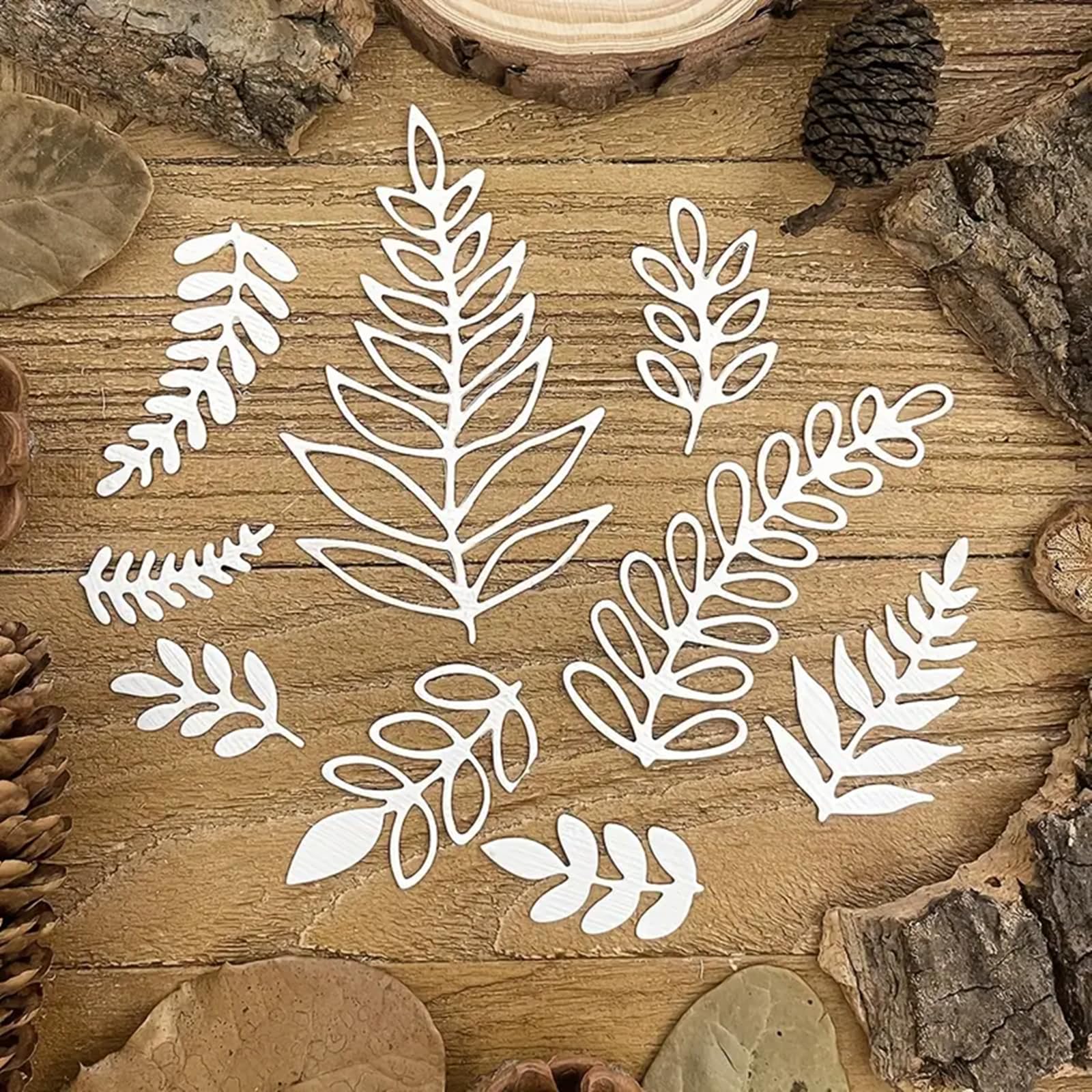 9 szt./zestaw metalowych wykrojników liści, różne liście, rośliny, kwiaty, wycinane szablony do samodzielnego scrapbookingu, albumu dekoracyjnego, wytłaczania papieru, tworzenia kart